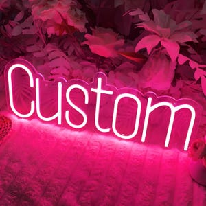 Custom Neon Sign Wall Art Decor | Party Neon Sign | Wedding Neon Sign | Birthday Neon Sign | Kids Room Neon | Business Neon Logo | LED Neon