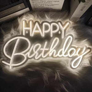 Happy Birthday Neon Sign | Birthday Neon Light | LED Neon Sign | Neon Sign | Neon Bar Sign | Party Neon Sign | Neon Home Decor