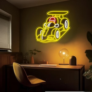 Race Car Led Neon Sign For Wall Decor | Neon Light | Led Signs | Car Neon Sign | Racing Car Sign | Custom Neon Sign | Light Up Sign