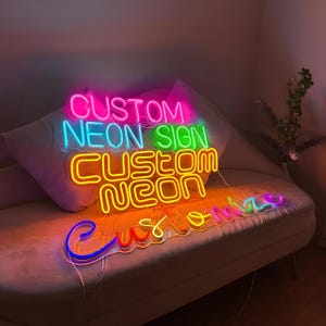 Custom Name Neon Sign Wall Art Decor | Wedding Neon Sign | Party Neon Sign | Kids Room Neon | Neon Bar Sign | Game Room Neon | LED Neon