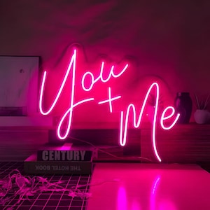You & Me Led Neon Sign | Neon Light Sign | Custom Neon Sign | Neon Name Sign | Weeding Neon Sign | Wedding Decor | Neon Art