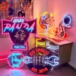 Letrero de neón con nombre personalizado para decoración de pared, letrero de neón para boda, letrero de neón para fiesta, logotipo de neón comercial, arte de neón, decoración del hogar, luz de neón LED