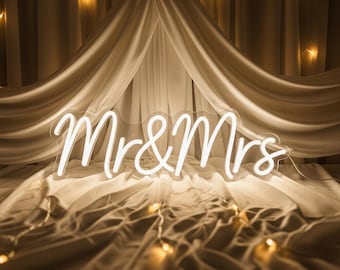 Custom Wedding Neon Sign for Reception Decor | Personalized LED Neon Light | Wedding Neon Wall Sign