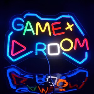 Game Room Led Neon Sign | Neon Light Sign | Gaming Neon Sign | Gaming Room Decor | Neon Wall Sign | Acrylic Neon Sign | Neon Art