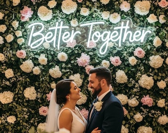 Custom Wedding Neon Sign for Reception Backdrop | Personalized LED Light | Event Wall Decor