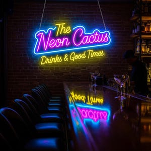 Enseigne néon bar LED personnalisée pour décoration d'intérieur | Applique murale personnalisée | Décoration de chambre de pub