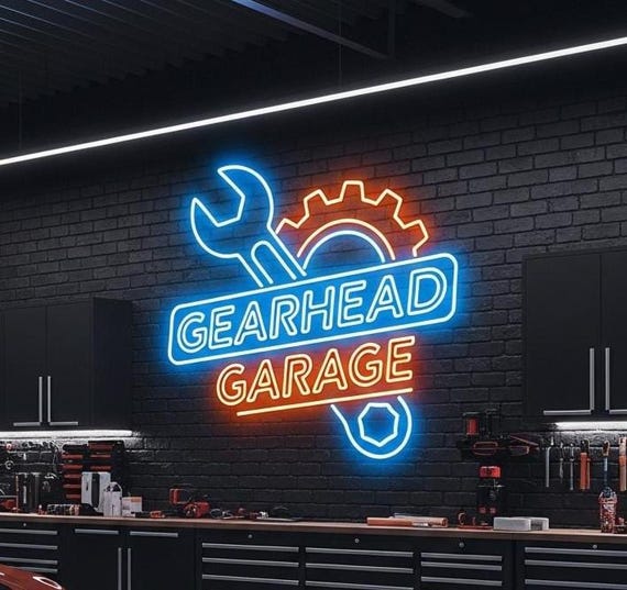 Neon sign アメリカンガレージ 車 ネオンサイン ガレージ ROAD系