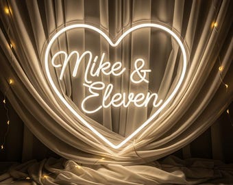 Personalized Wedding Neon Sign for Wedding Reception Decor | Custom LED Neon Wall Sign | Wedding Neon Light