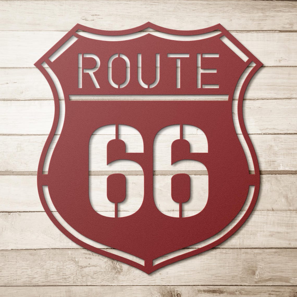 plaque métal ROUTE 66 itinéraire