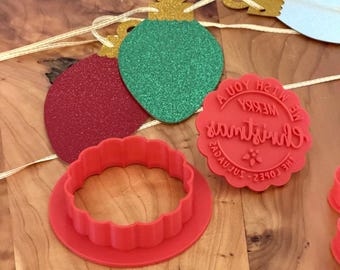 Kundenspezifische Weihnachtsausstechform und Stempel - Festliche Feiertags-Backform