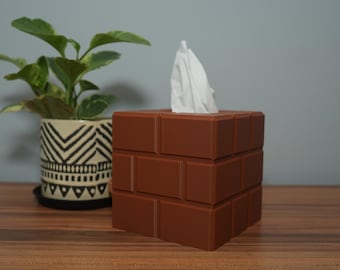 Brick Block Taschentuchbox Bezug - Retro-inspiriertes Gaming-Dekor