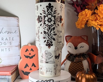 God Is Within Her 40oz Tumbler, Christian Faith Engraved Cup