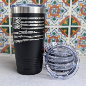 Bandera estadounidense, vaso personalizado exclusivo de 20 oz, con recubrimiento en polvo, acero inoxidable, taza grabada con láser, vasos de marca al por mayor.