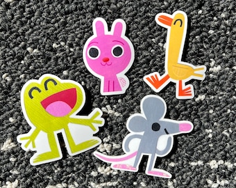 Spring Animal Vinyl Sticker: Laptop, Water Bottle Decal