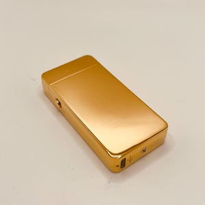 Vintage Style Electric Dual Arc Lighter | Rechargeable | Gold | Includes USB! | No Flame | Wedding Bachelor's Bachelorette Gift