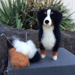 Dog Needle Felting Kit - Bernese Mountain Dog