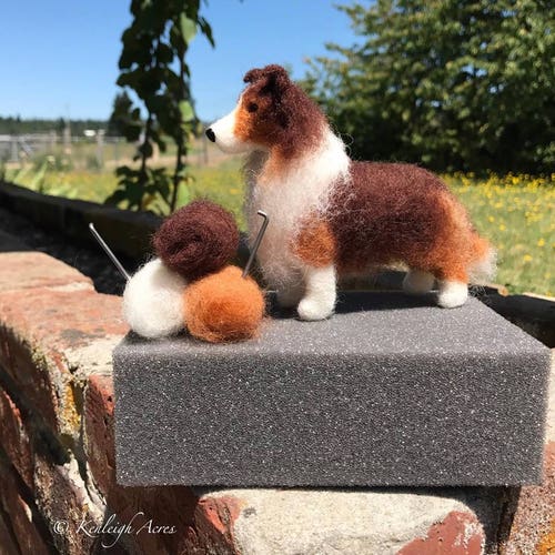 Dog Needle Felting Kit Border Collie Etsy