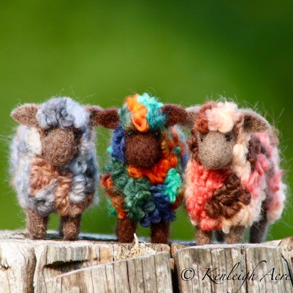 Colorful Curly Sheep Needle Felting Kit - Sale!