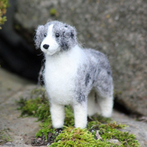 Dog Needle Felting Kit Border Collie Etsy