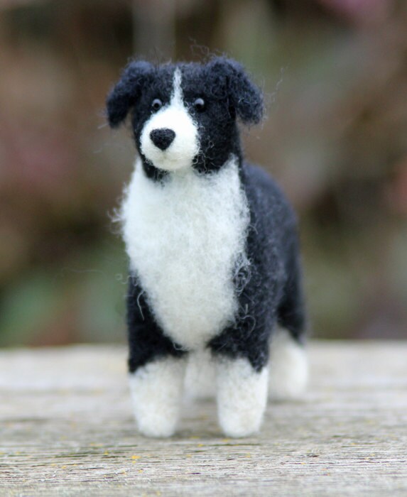 Dog Needle Felting Kit Border Collie Etsy