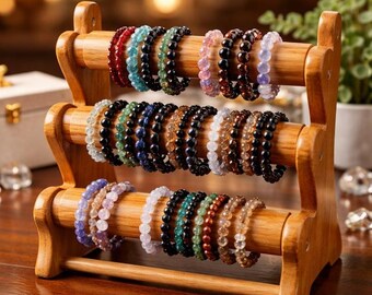 Handgefädeltes Edelstein Armband