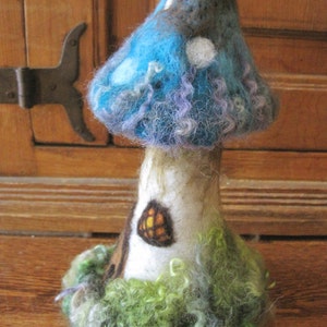 Waldorf Needle Felted WILLOWWOOD MUSHROOM HOUSE Felt Gnome Cottage Waldorf Homeschool Fairy Tale by Anthroposophic Artist Kelly Sundstrom image 4