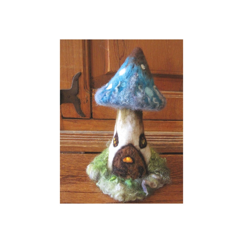 Waldorf Needle Felted WILLOWWOOD MUSHROOM HOUSE Felt Gnome Cottage Waldorf Homeschool Fairy Tale by Anthroposophic Artist Kelly Sundstrom image 1