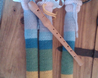 WALDORF Knitted Wool Flute Recorder Bag Waldorf Homeschooling Waldorf Education