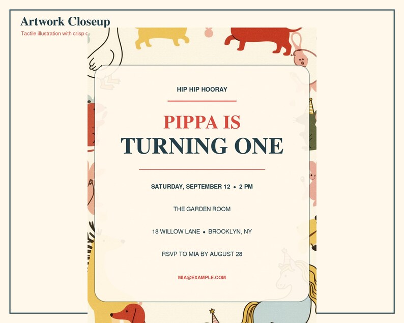 Little Parade personalized invitation preview 6