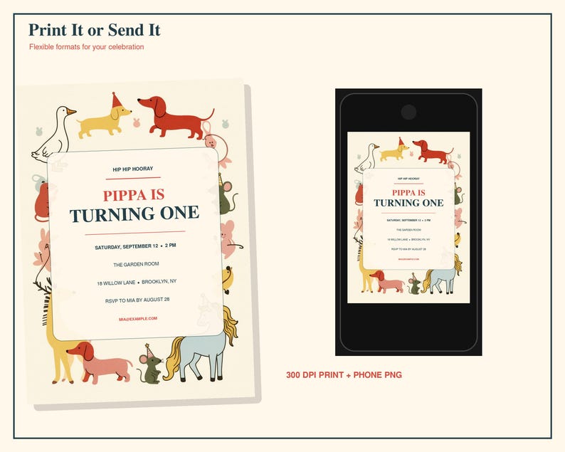 Little Parade personalized invitation preview 5