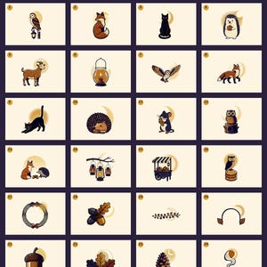 Harvest Moon Night Market Clipart preview image 9