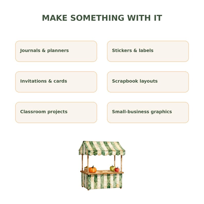Autumn Farmers Market Clipart Bundle preview image 4