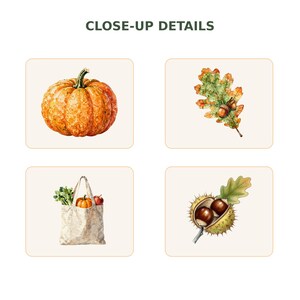 Autumn Farmers Market Clipart Bundle preview image 6