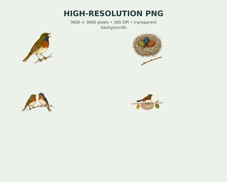 Backyard Songbird Naturalist Clipart preview 4