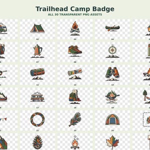 Trailhead Camp Badge Clipart preview 3