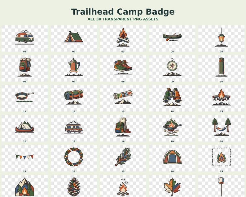 Trailhead Camp Badge Clipart preview 3