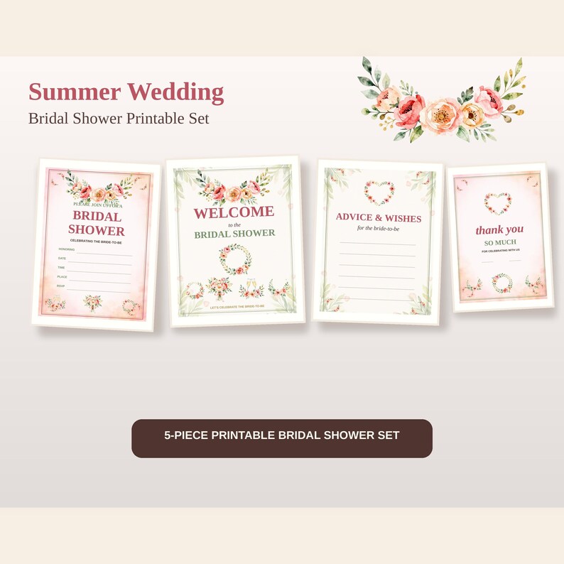 Bridal Shower Party Kit Printable printable party kit preview 1