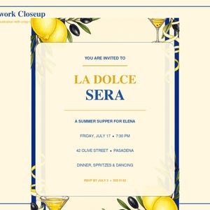Personalized Italian Dinner Party Invitation preview 6