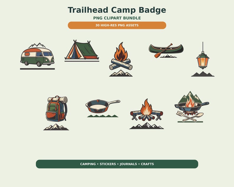 Trailhead Camp Badge Clipart preview image 1