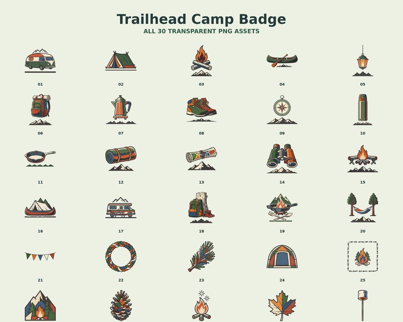 Trailhead Camp Badge Clipart preview 2
