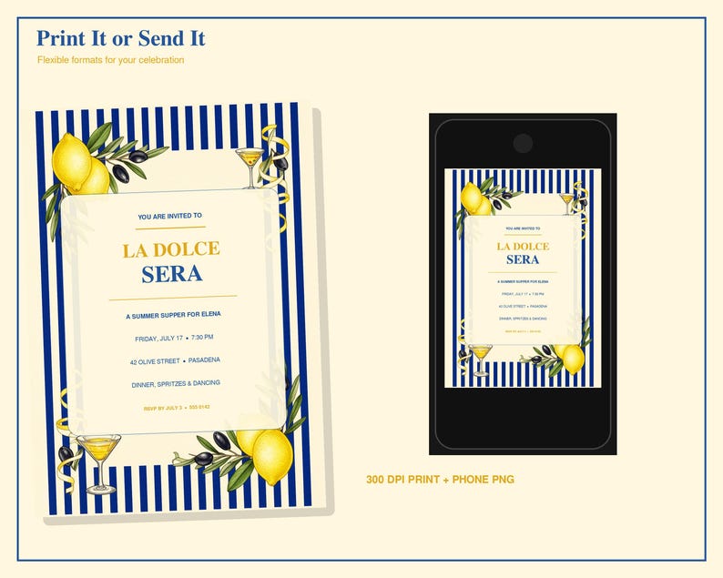 Personalized Italian Dinner Party Invitation preview 5