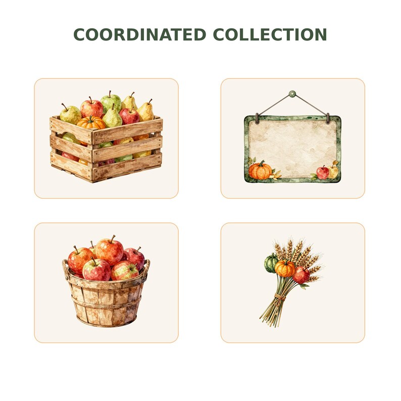 Autumn Farmers Market Clipart Bundle preview image 7