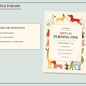 Little Parade personalized invitation preview 1