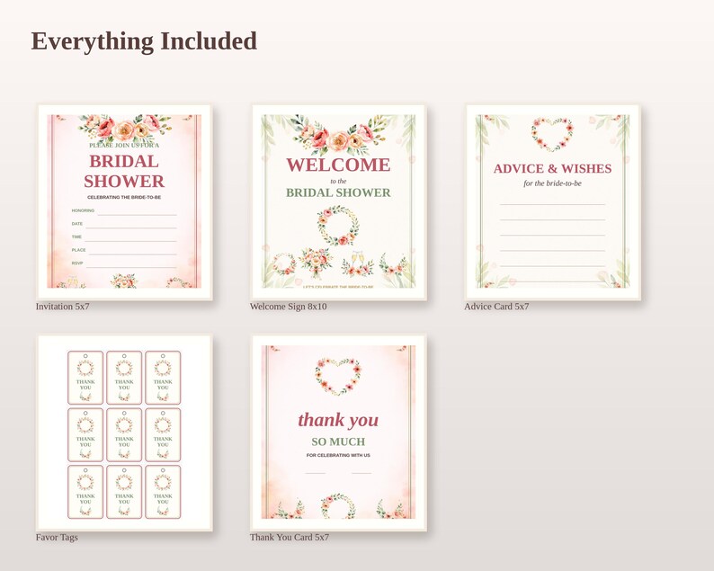 Bridal Shower Party Kit Printable printable party kit preview 2