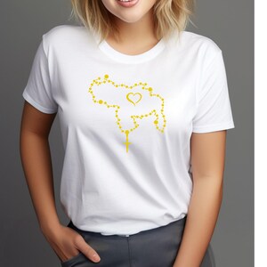 Venezuela Karte Rosenkranz Unisex weißes T-Shirt