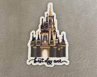 Cinderella Castle Gestickter Aufnäher | Disney World Bügelbild Applikation