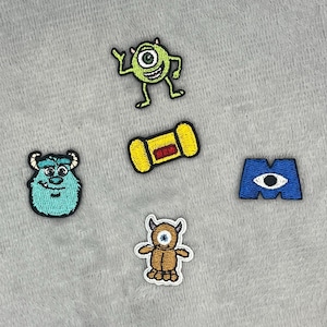Monsters, Inc. Mini Aufnäher | 1 x 1 Zoll besticktes Aufbügler | Pixar Logo