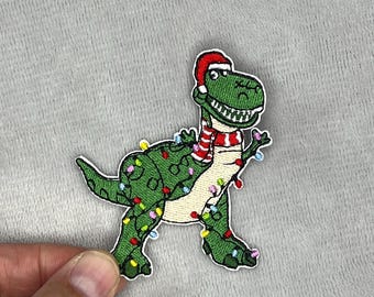 Rex Aufnäher | Spielzeug Dinosaurier Urlaub Patch | Festliches Disney Dekor
