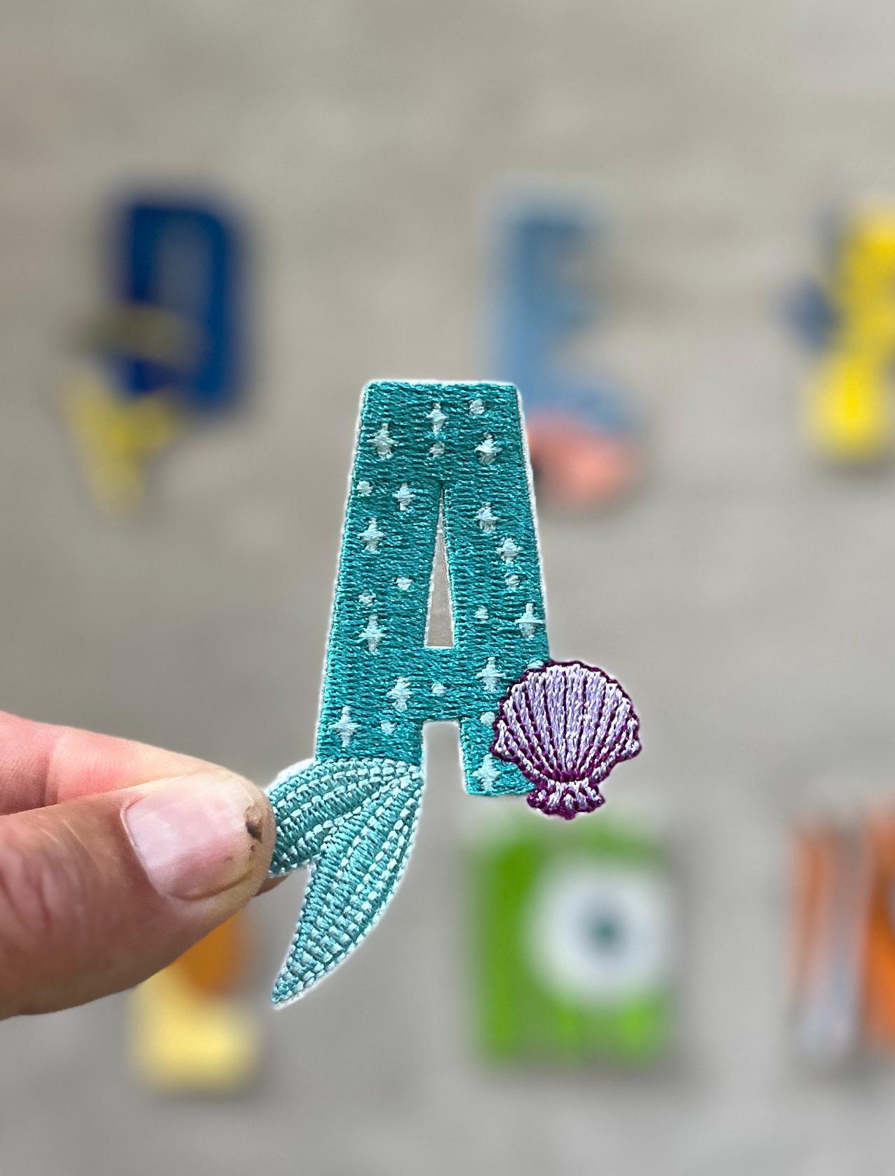 Disney-Inspired Alphabet Patches #1 | A–Z Letters | Embroidered Iron-On | Each Letter a Disney Character | 0.5–3 Inch
