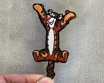 Tigger Patch | 3x2 Inch Embroidered Iron-On | Disney Winnie the Pooh Inspired